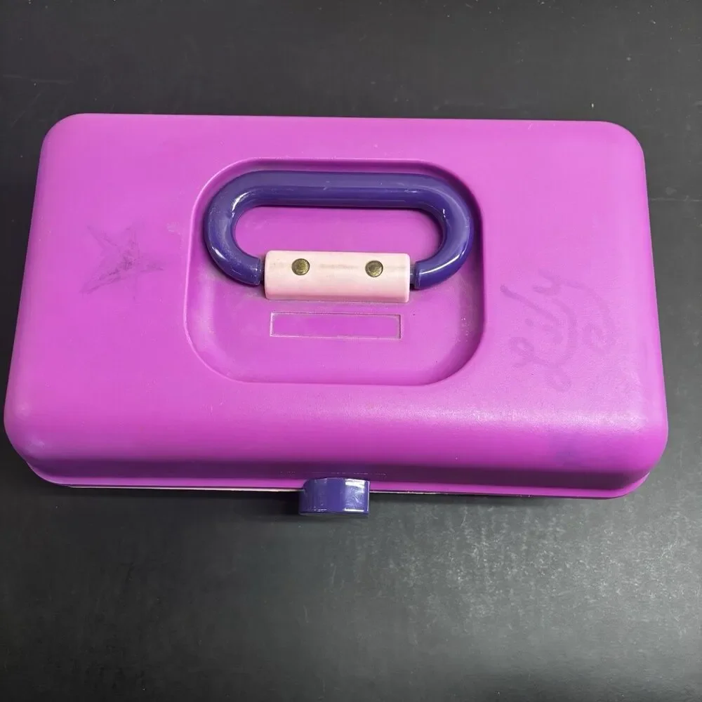 Caboodles Makeup Case Box Kit Purple Pink Crafts Organizer Storage Vintage USA